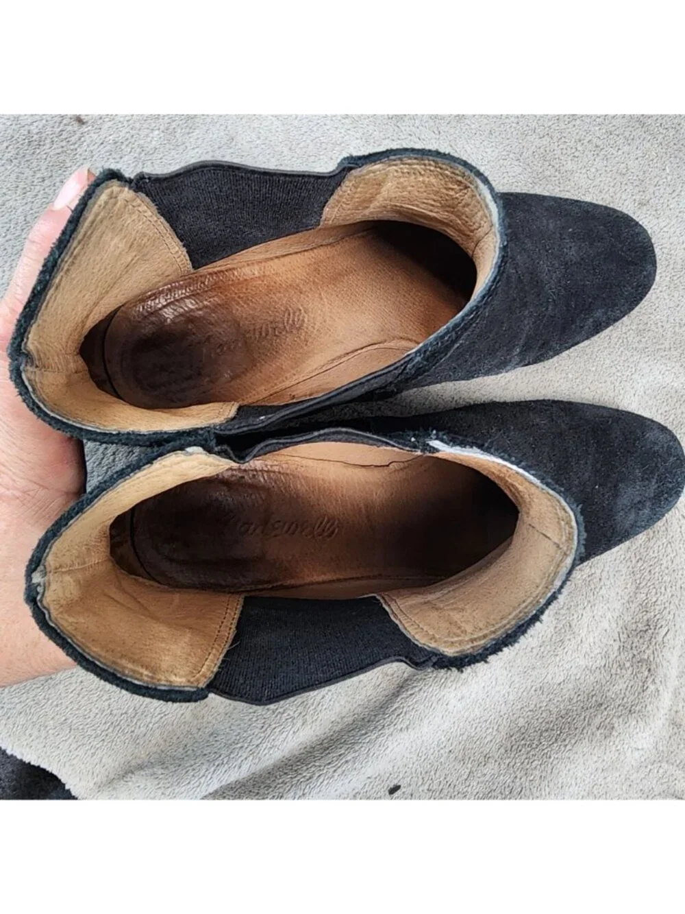 Madewell Shoes Womens Size 8 Walker Black Suede Chelsea Boots *Read*
